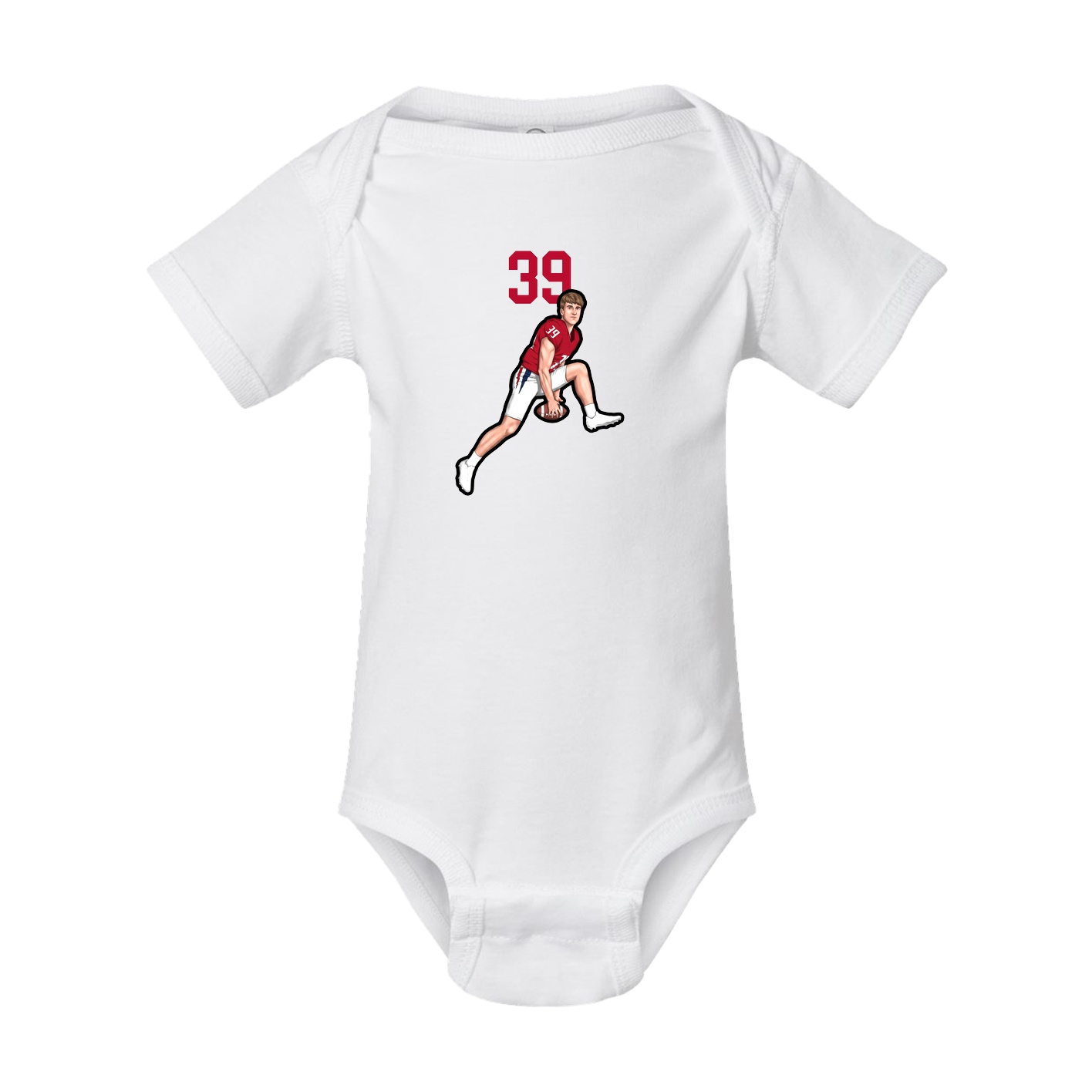 Baby Onesie — Number Top in White