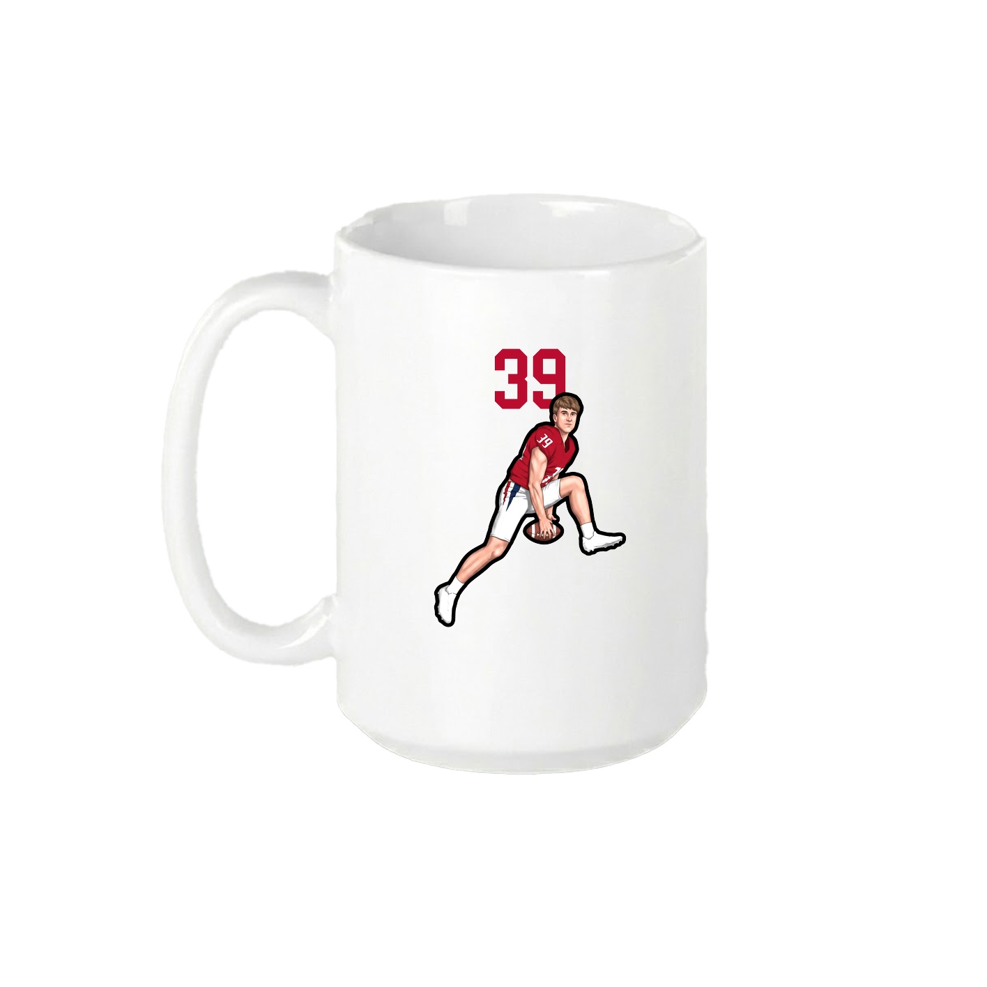 15oz Coffee Mug — Number Top in White