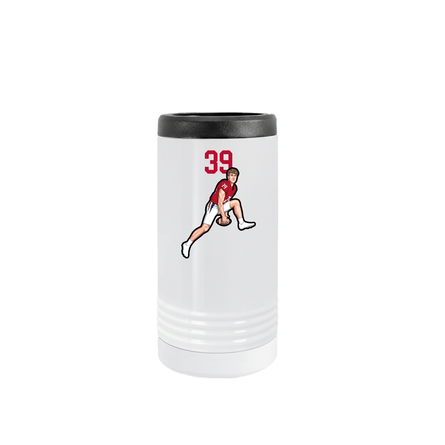 Slim Beverage Holder — Number Top in White
