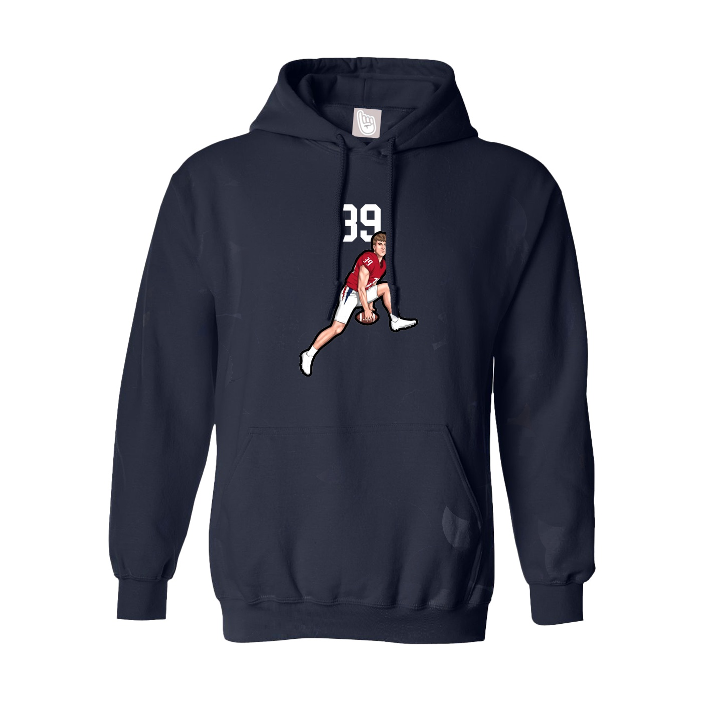 Youth Hoodie — Number Top in Navy