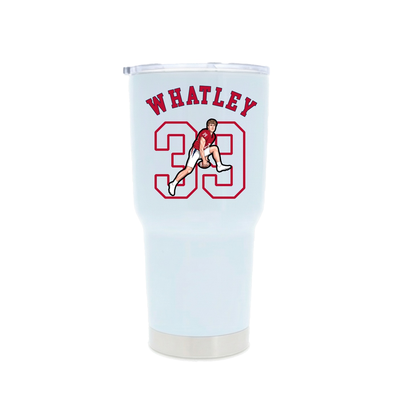 30oz Stainless Steel Tumbler — Shirsey Arch in White