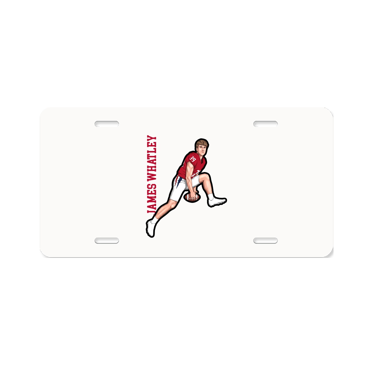 License Plate — Name Vertical in Classic