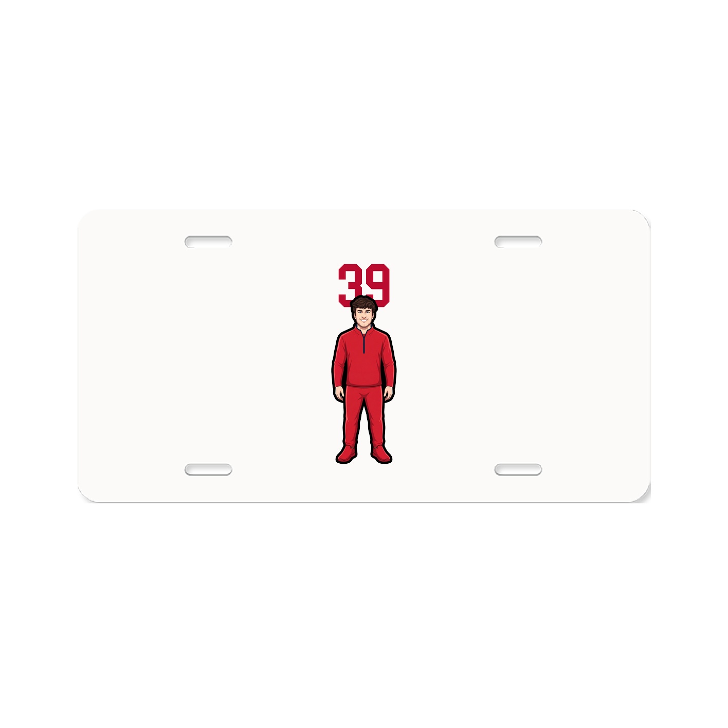 License Plate — Number Top in Classic