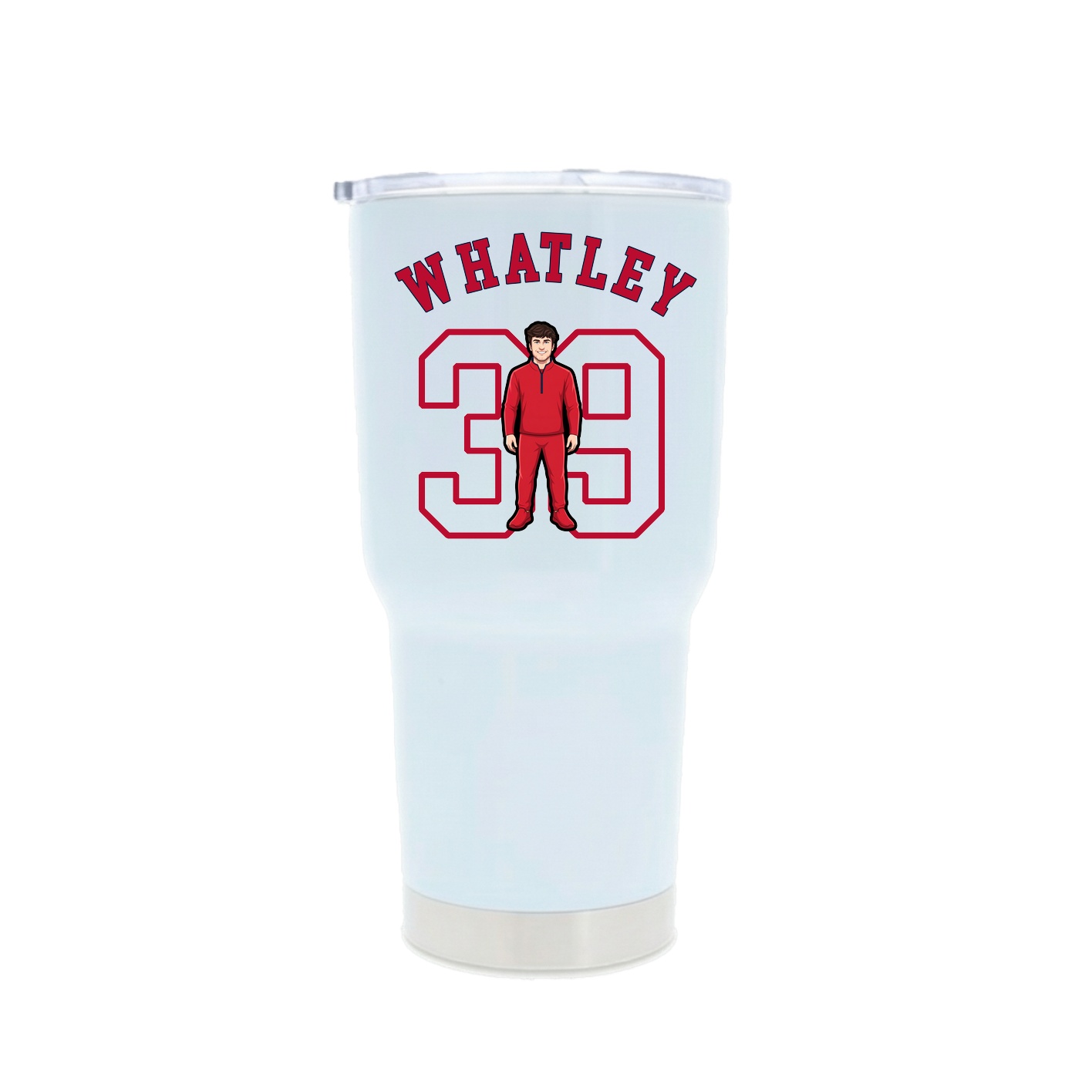 30oz Stainless Steel Tumbler — Shirsey Arch in White