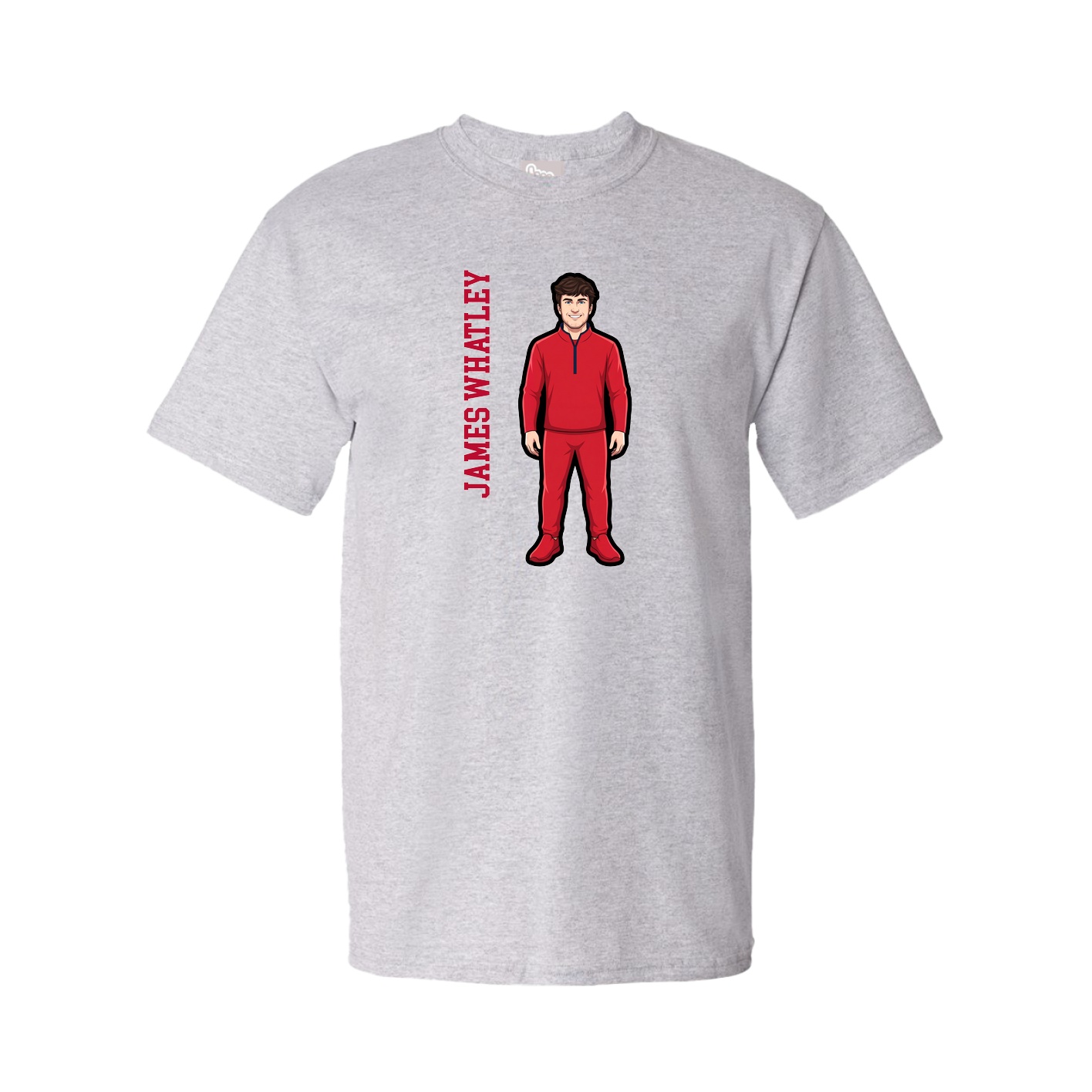 Youth Tee — Name Vertical in Grey