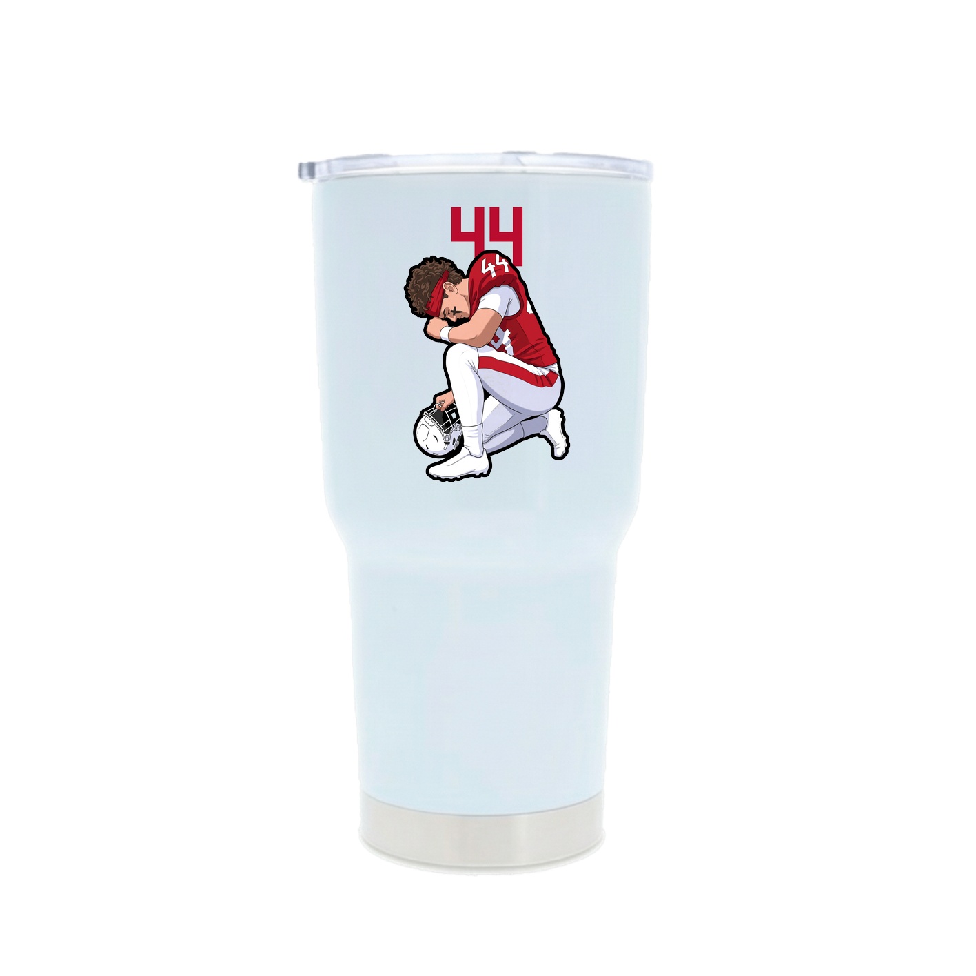 30oz Stainless Steel Tumbler — Number Top in White