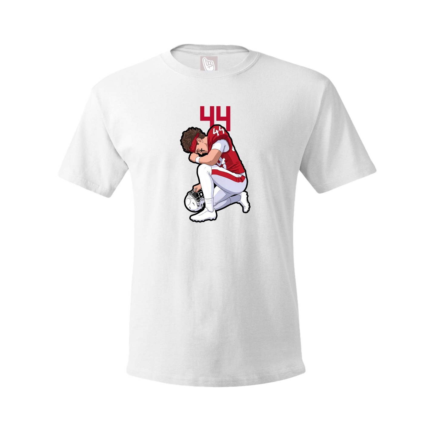 Youth Tee — Number Top in White