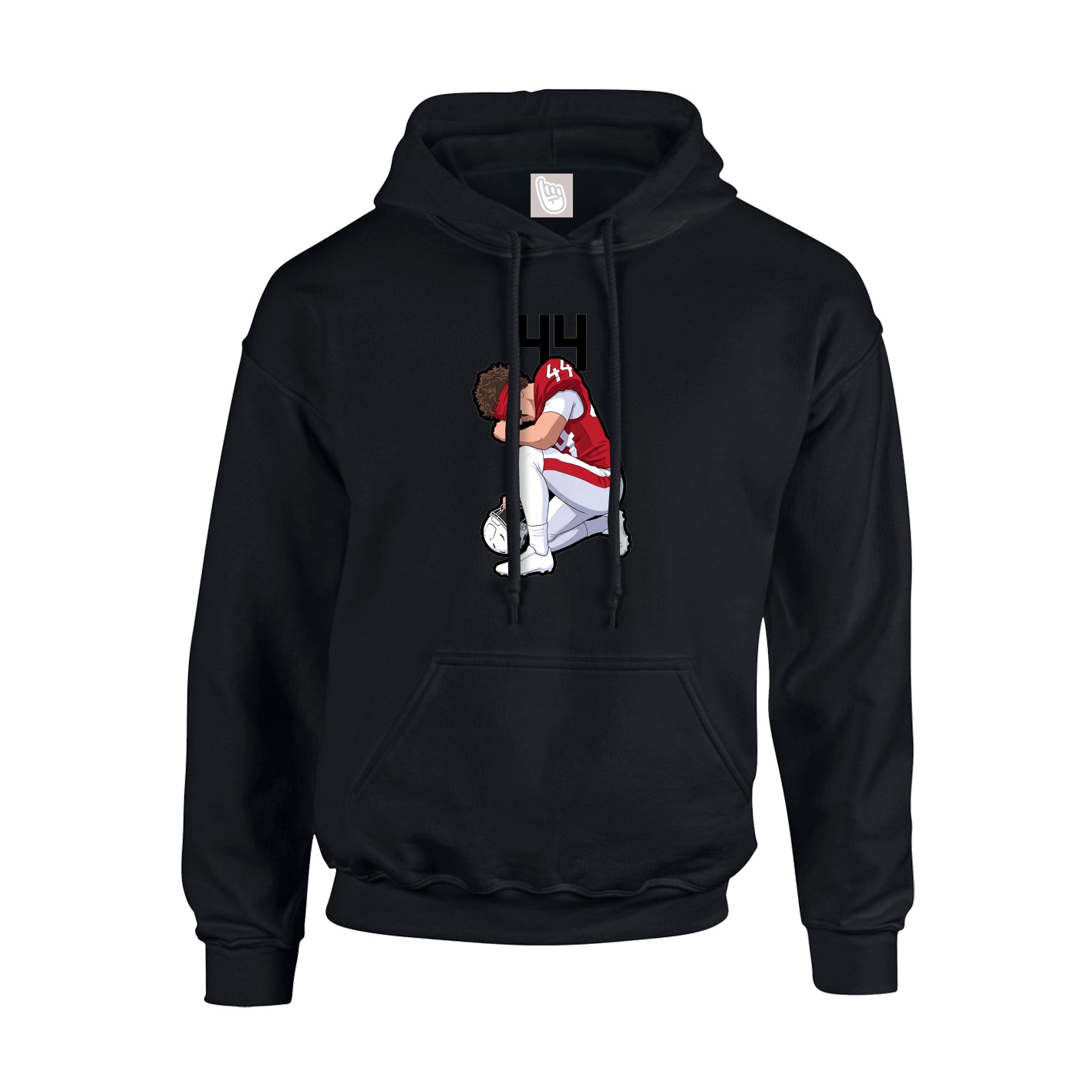 Hoodie — Number Top in Black