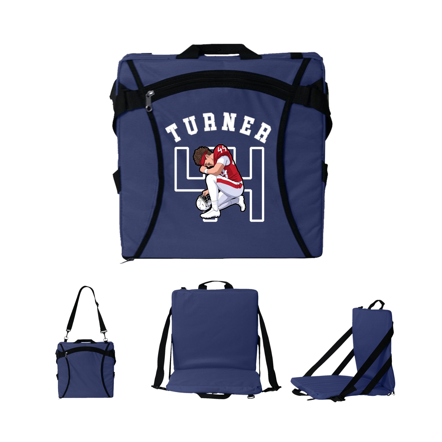 Folding Stadium Seat — Shirsey Arch in Navy