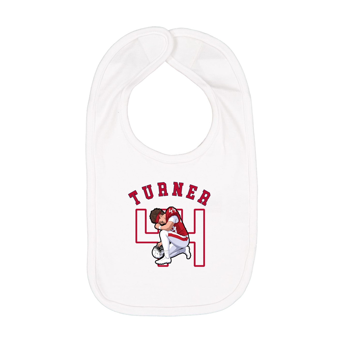 Infant Bib — Shirsey Arch in White
