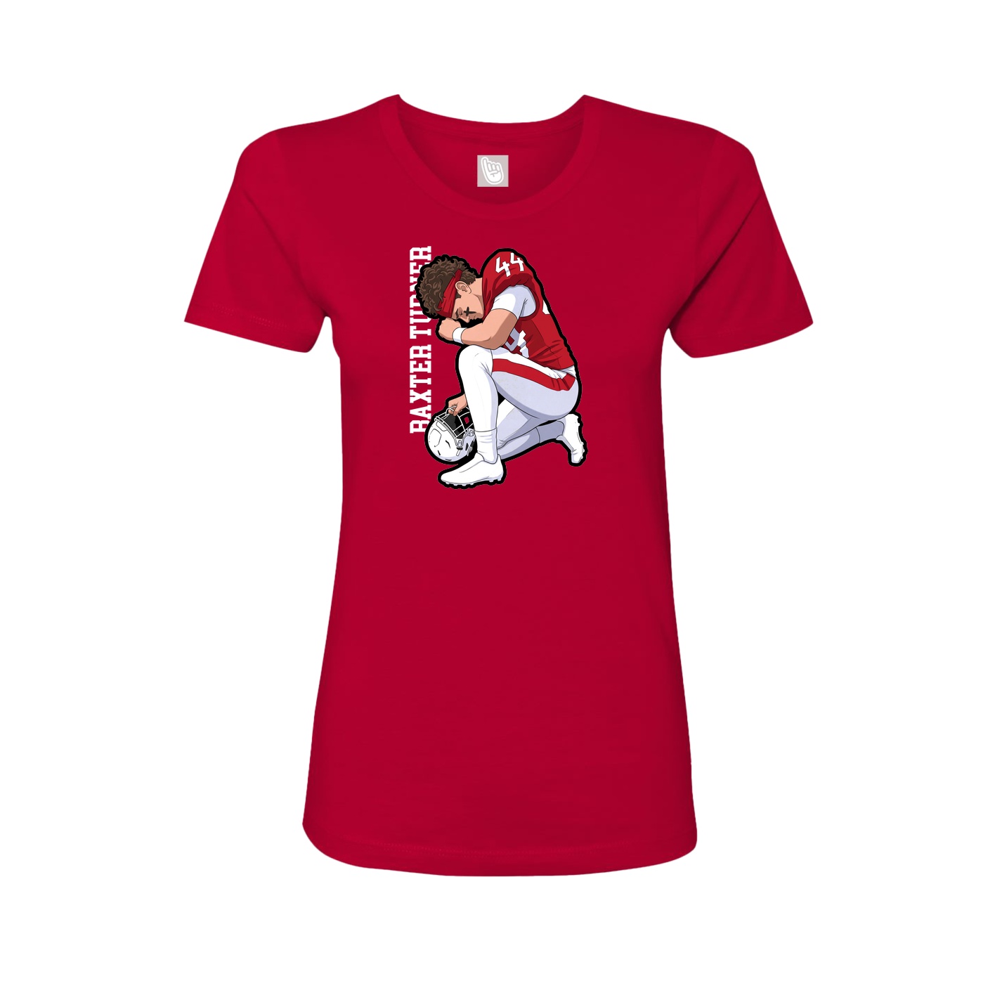 Womens Tee — Name Vertical in Red