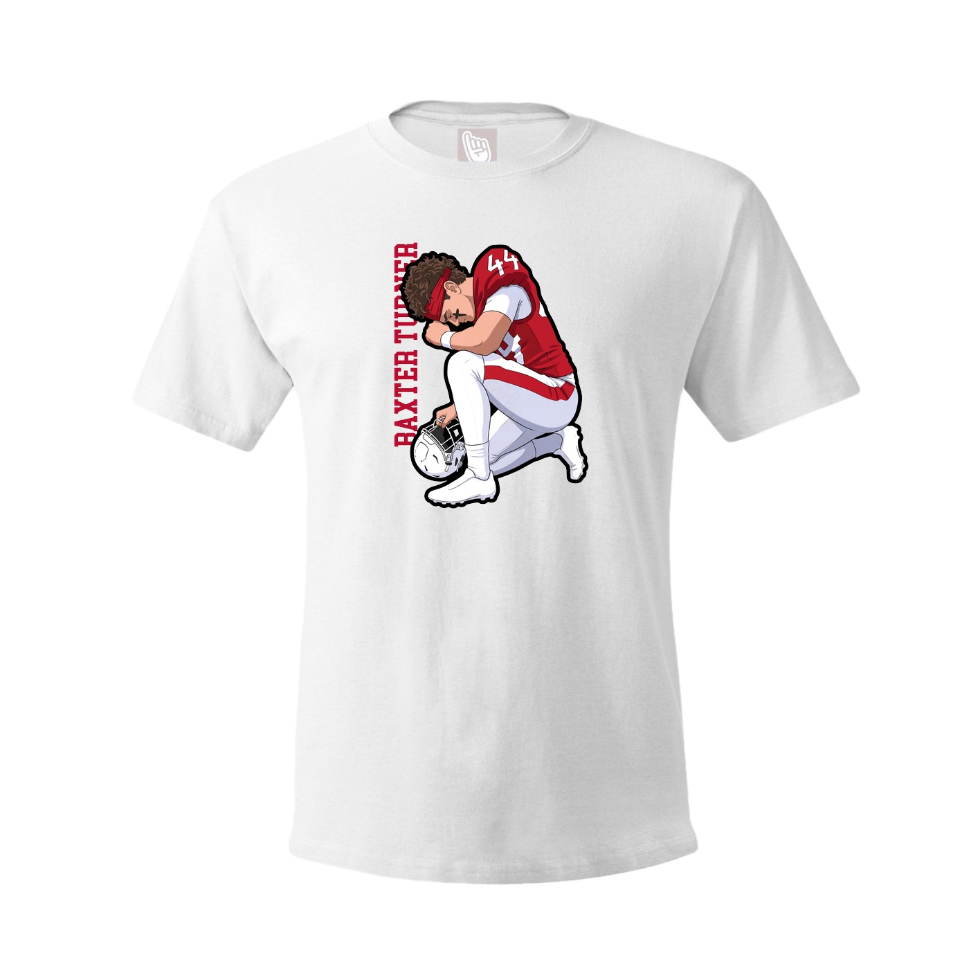 Youth Tee — Name Vertical in White