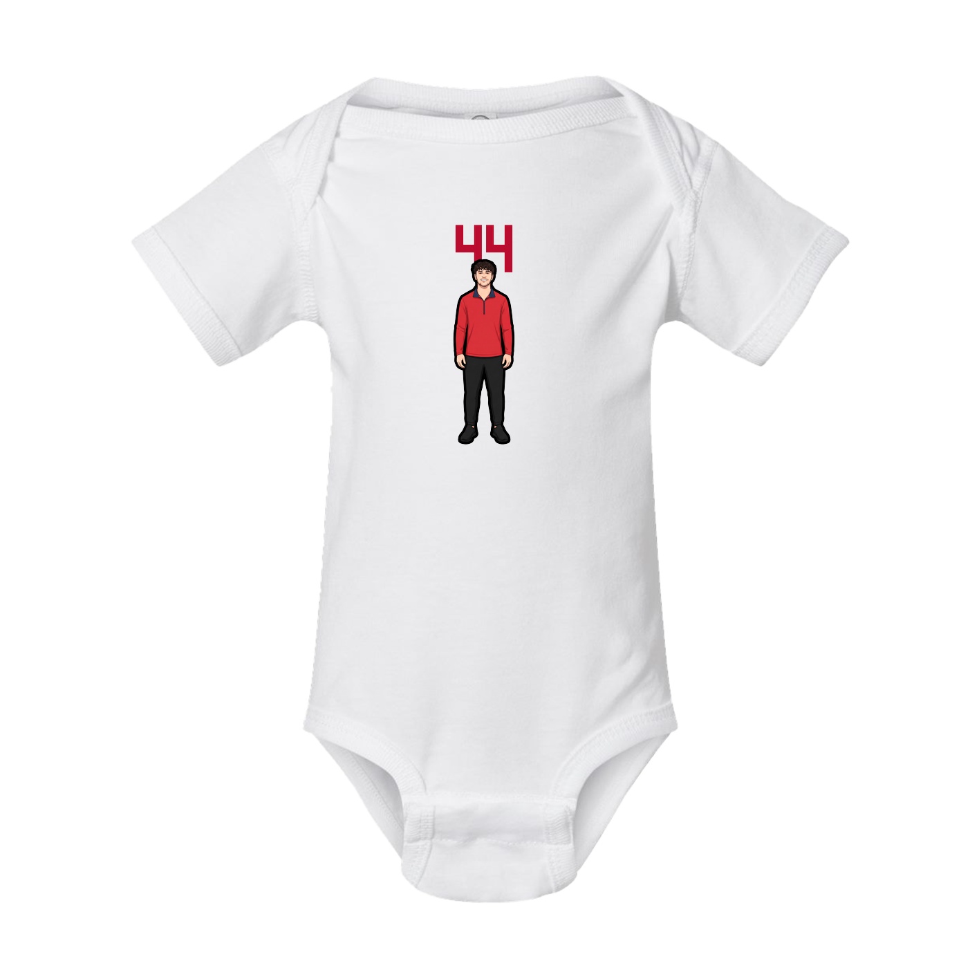 Baby Onesie — Number Top in White