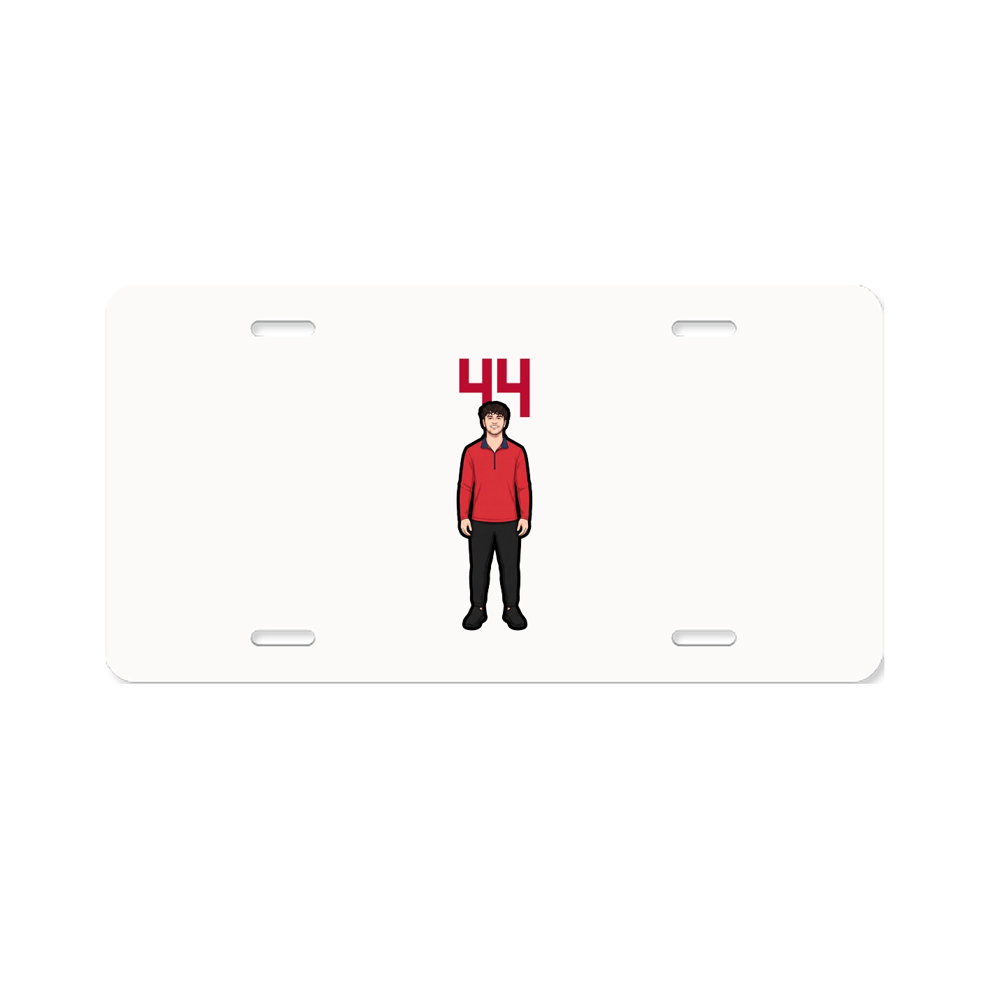 License Plate — Number Top in Classic