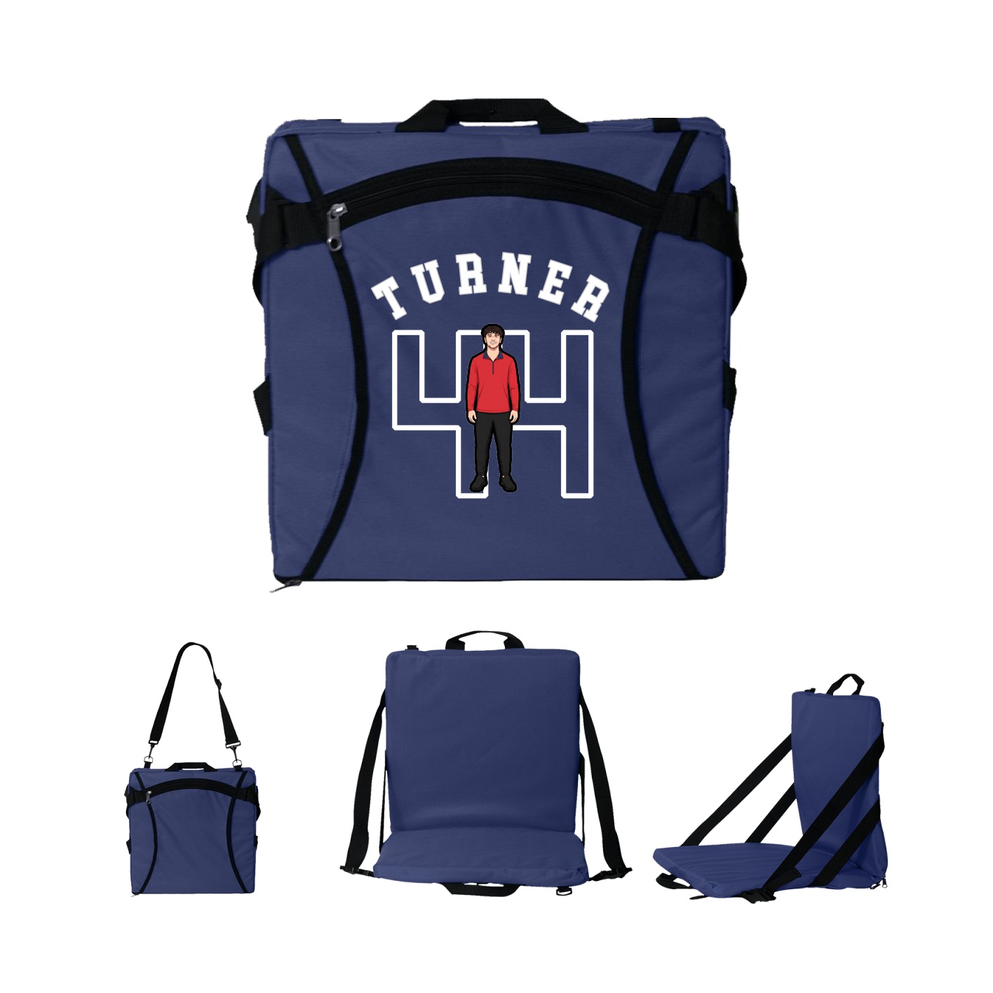 Folding Stadium Seat — Shirsey Arch in Navy