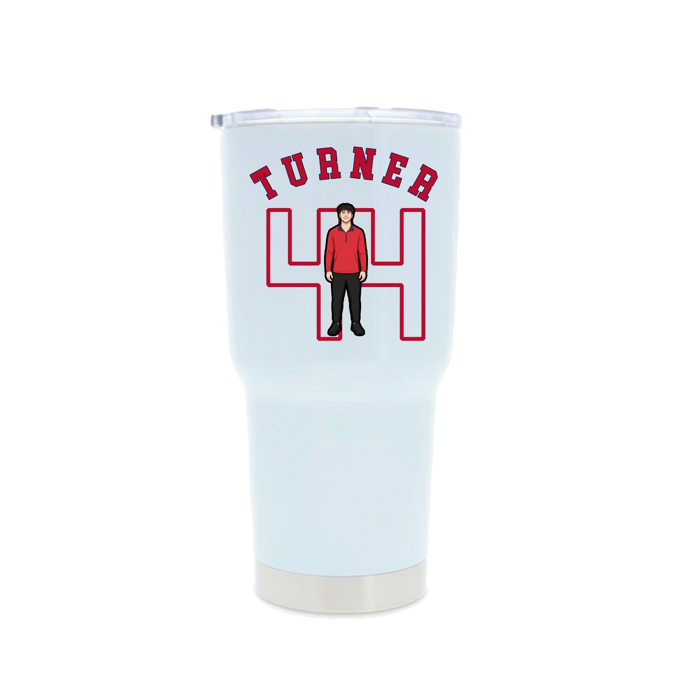 30oz Stainless Steel Tumbler — Shirsey Arch in White