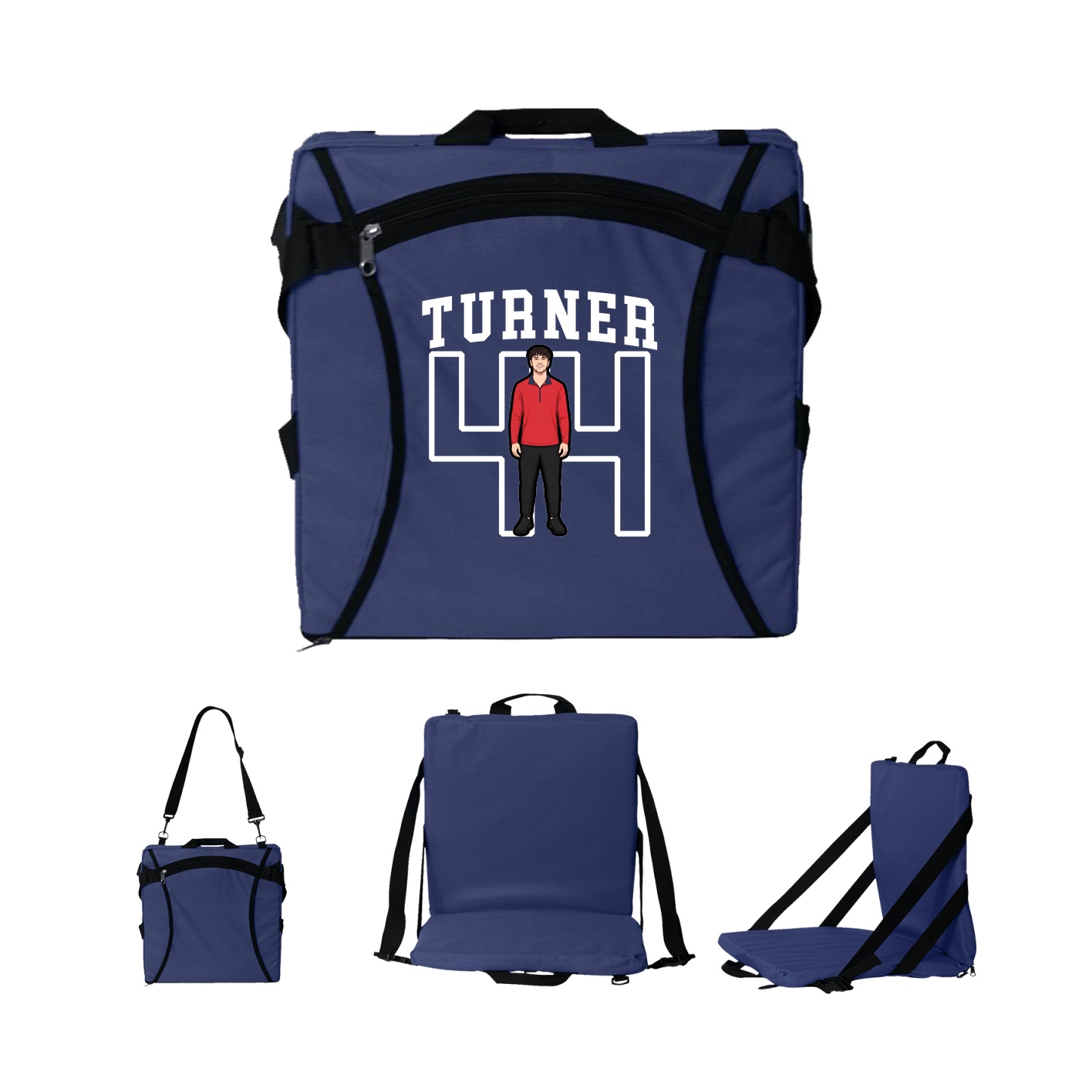 Folding Stadium Seat — Shirsey in Navy