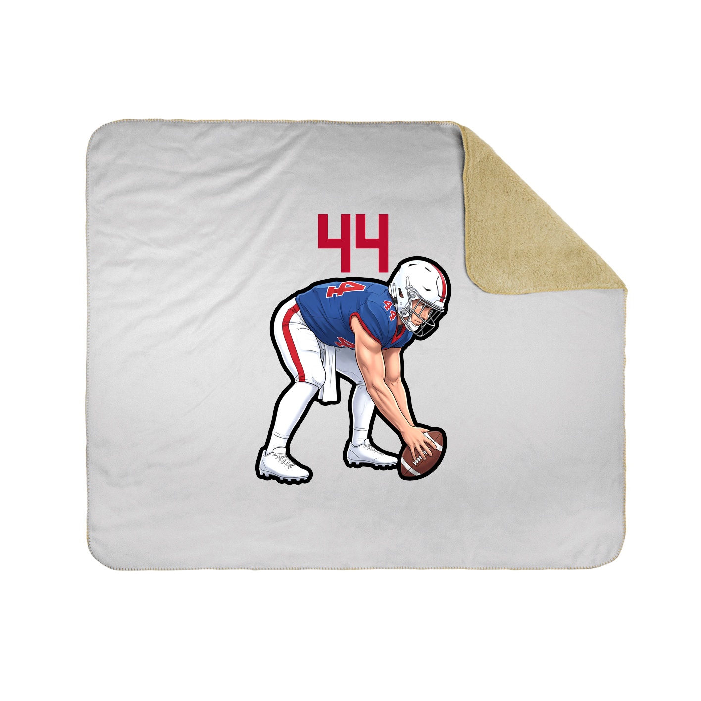 Throw Blanket — Number Top in White