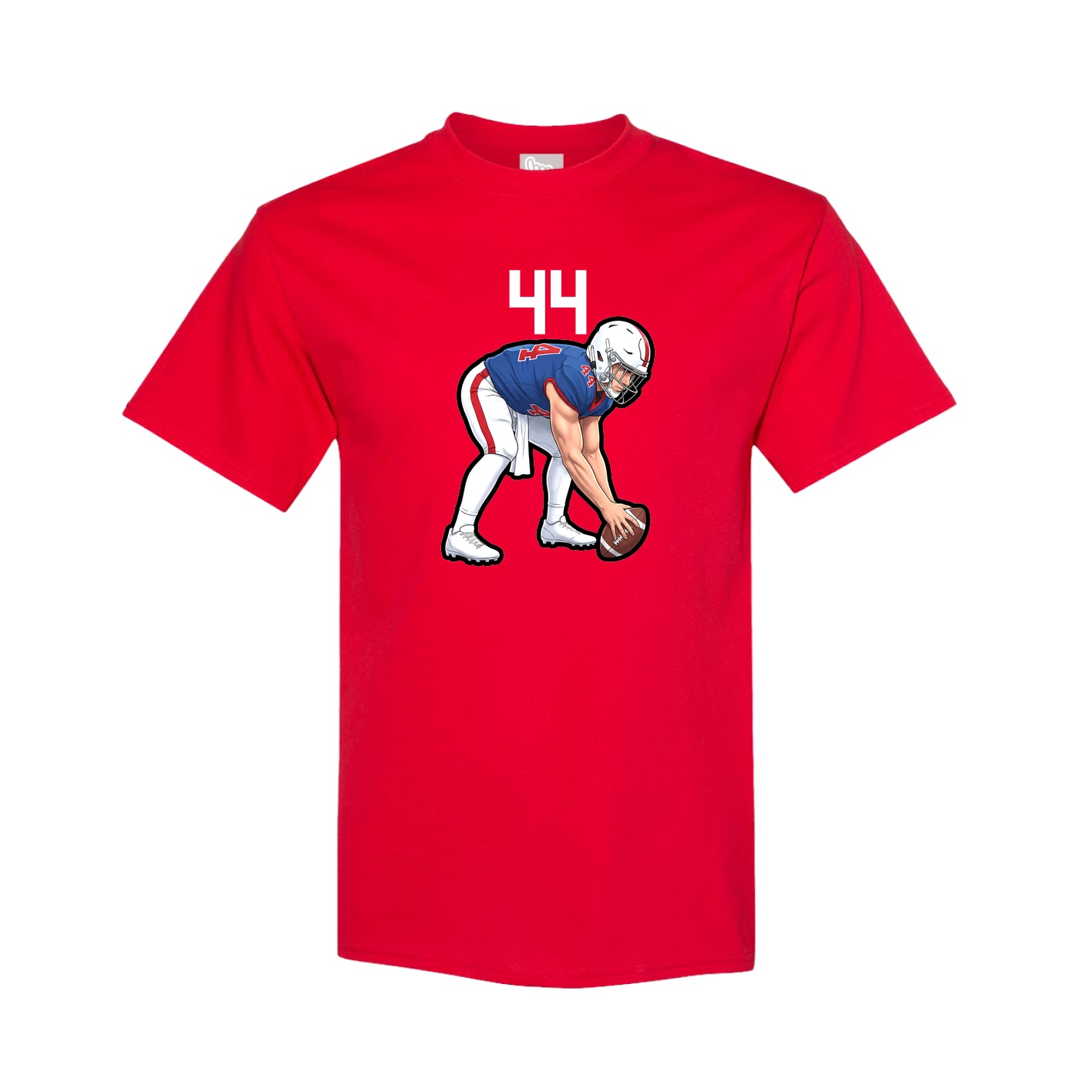 Youth Tee — Number Top in Red