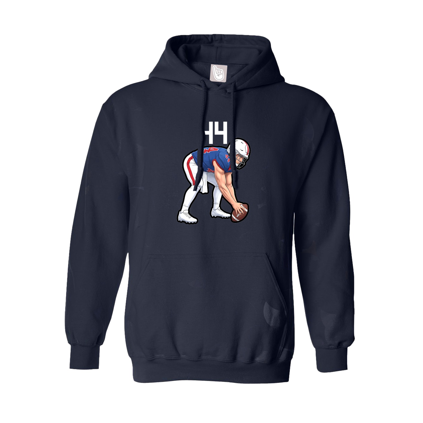 Hoodie — Number Top in Navy