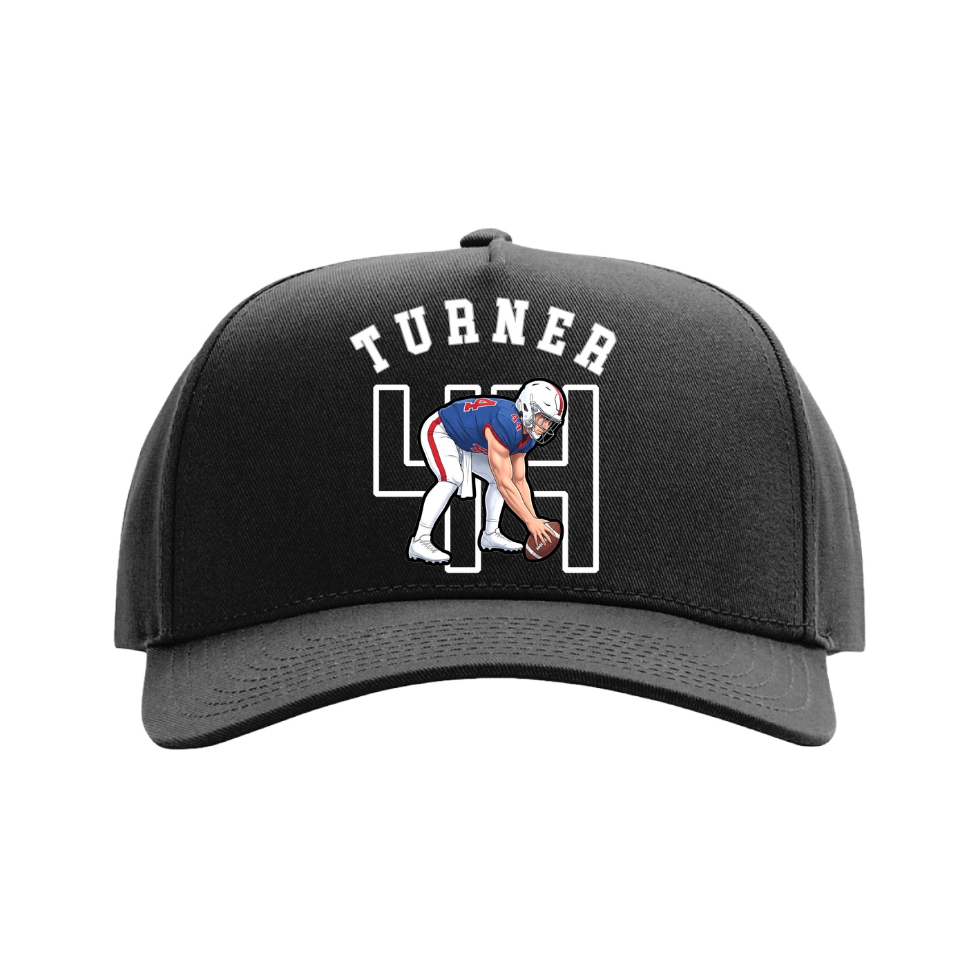 Full Fabric Five-Panel Champ Cap — Shirsey Arch in Black