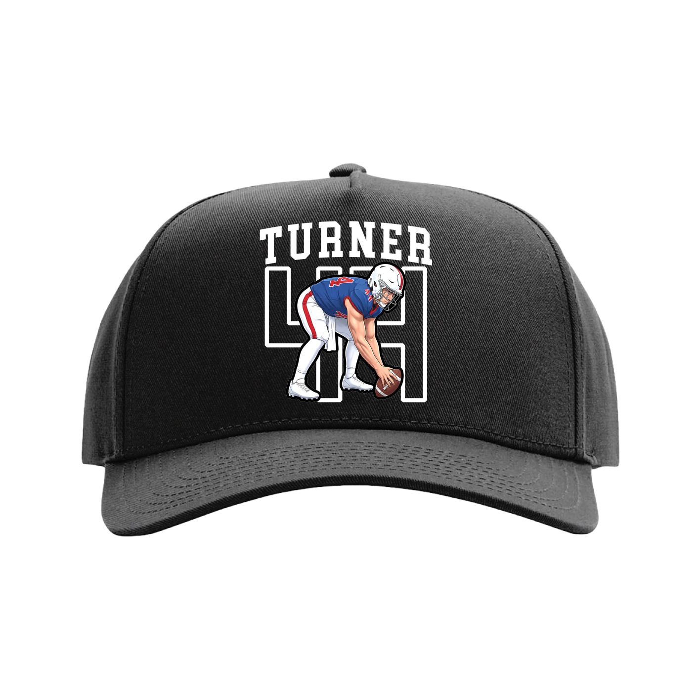 Full Fabric Five-Panel Champ Cap — Shirsey in Black