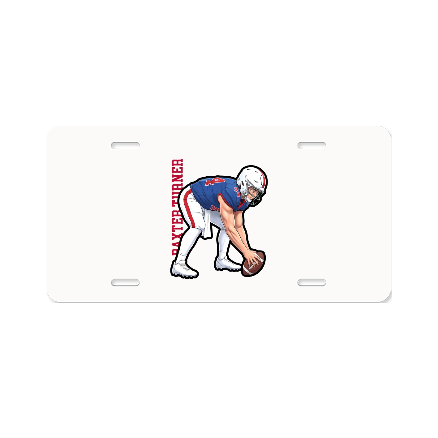 License Plate — Name Vertical in Classic