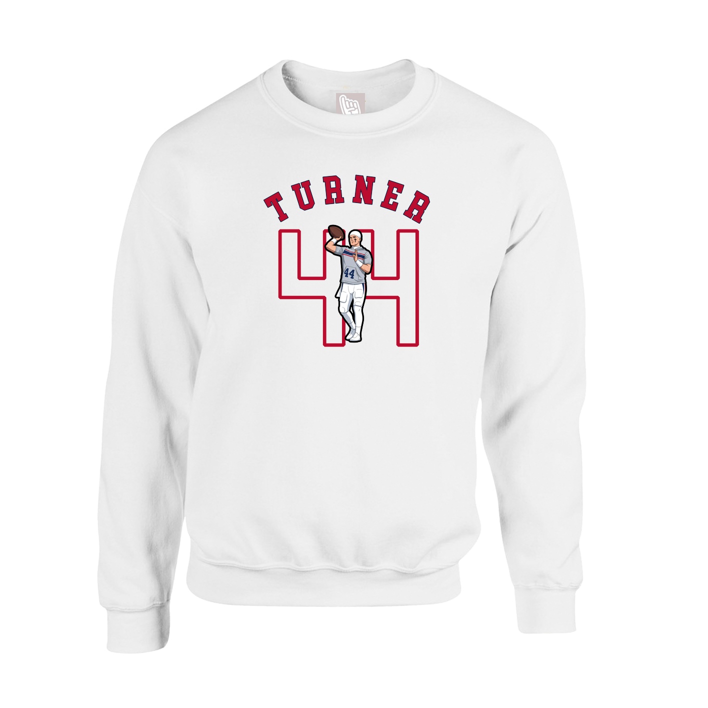 Fleece Crew — Shirsey Arch in White