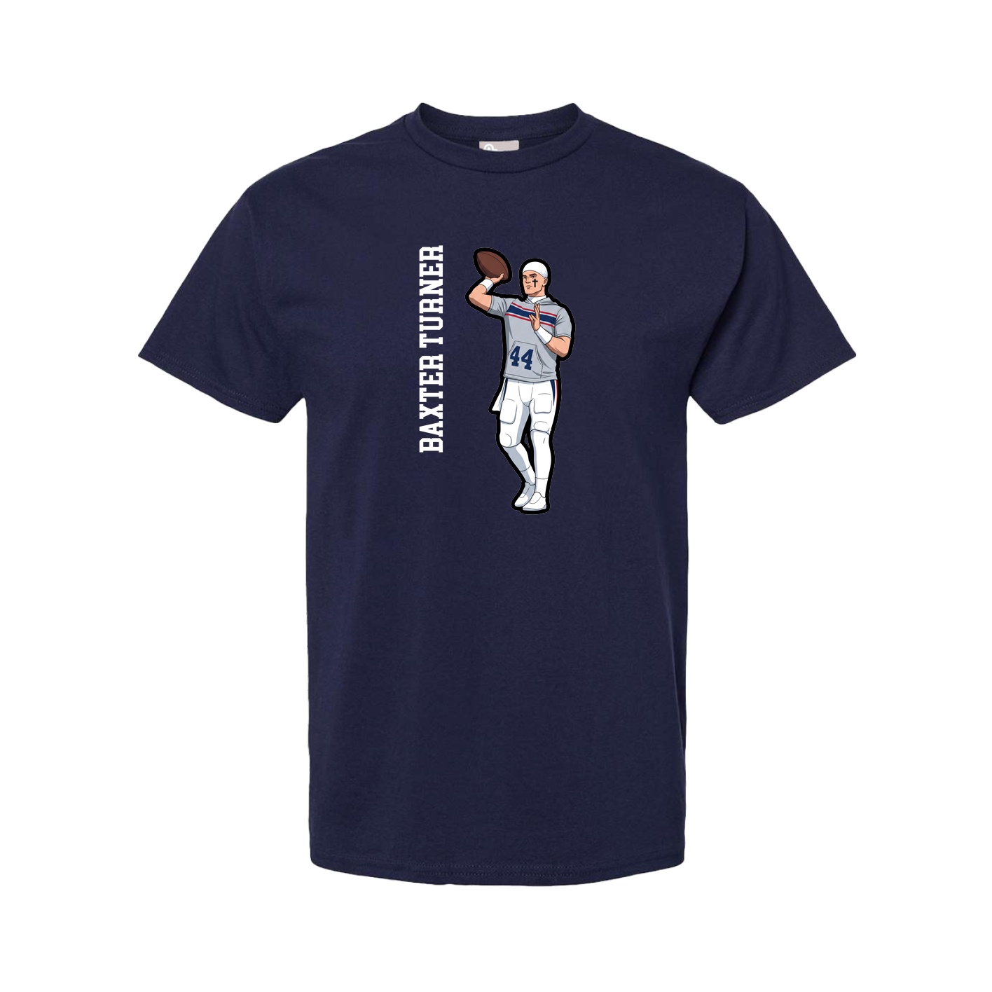 Youth Tee — Name Vertical in Navy