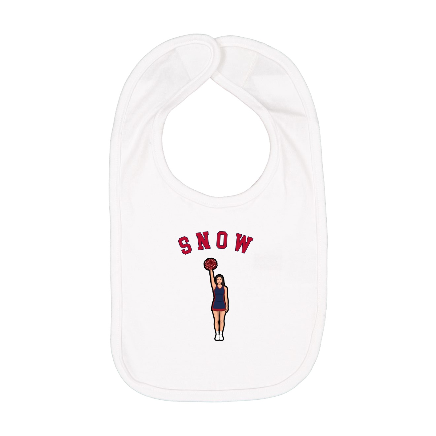 Infant Bib — Shirsey Arch in White