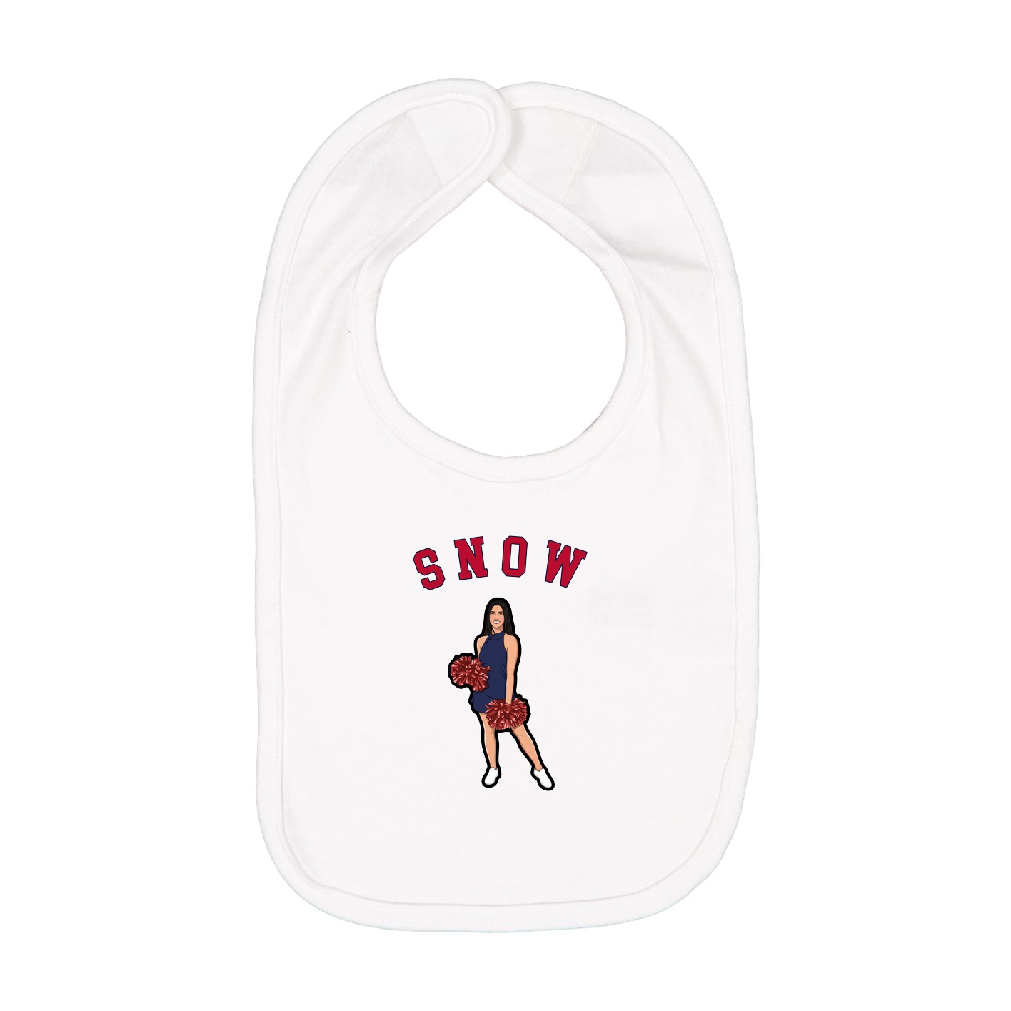Infant Bib — Shirsey Arch in White
