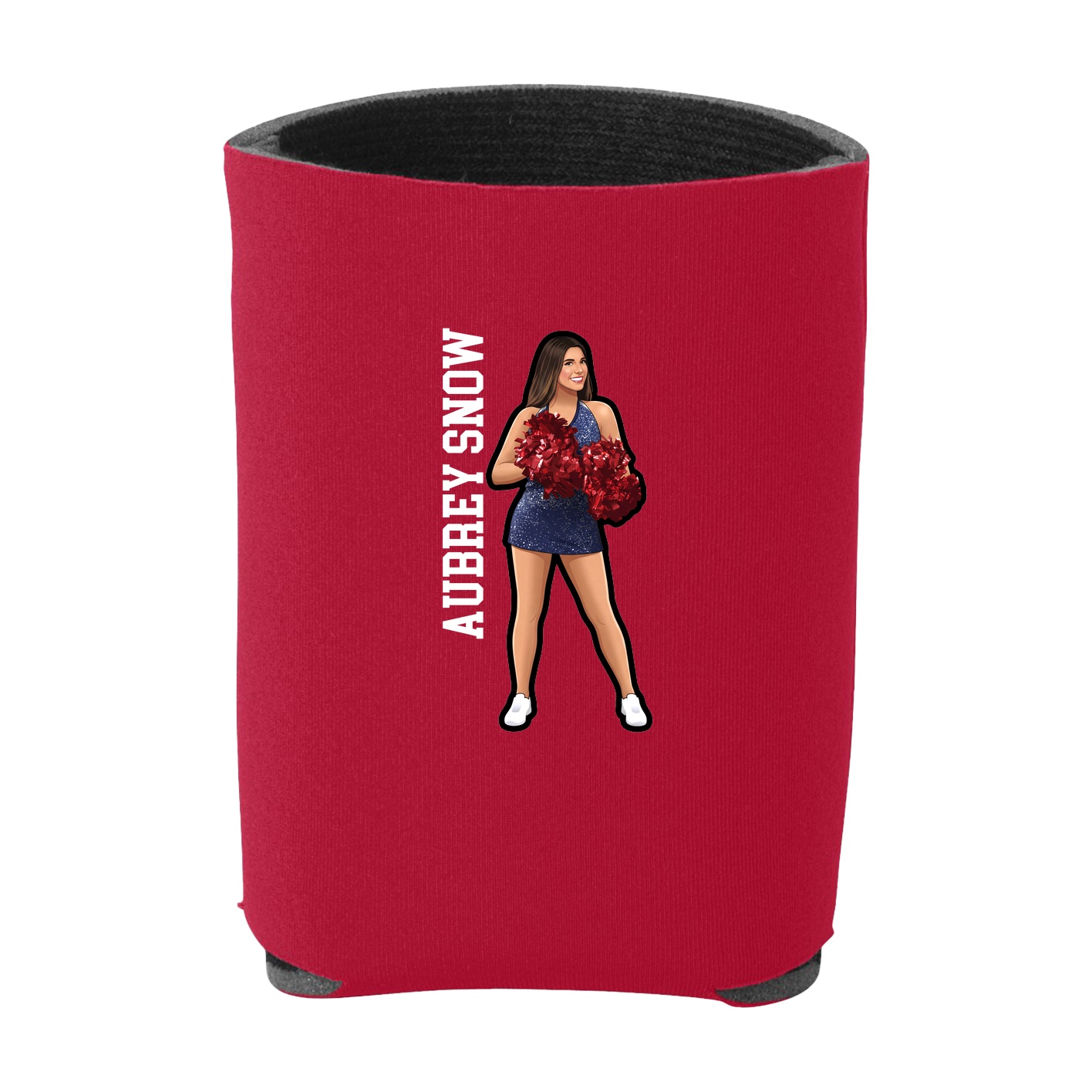 Can Holder — Name Vertical in Red