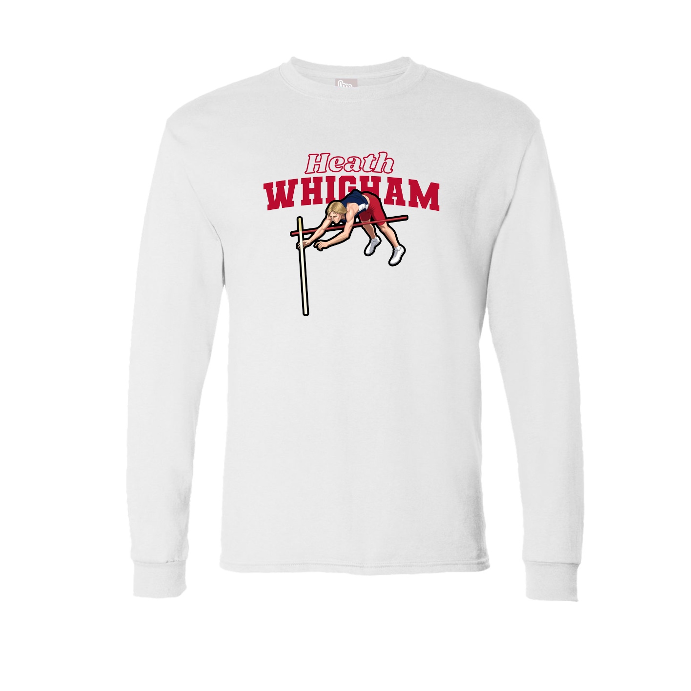 Long Sleeve Tee — Name Arch in White
