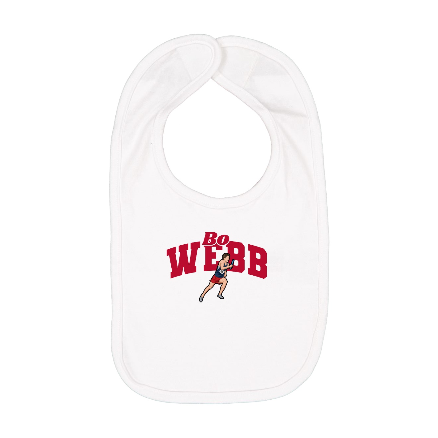 Infant Bib — Signature Arch in White