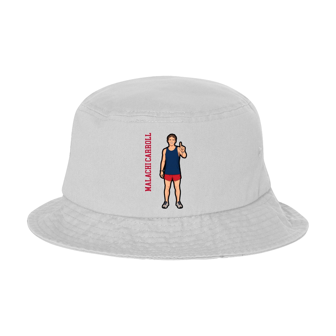 Bucket Cap — Name Vertical in White