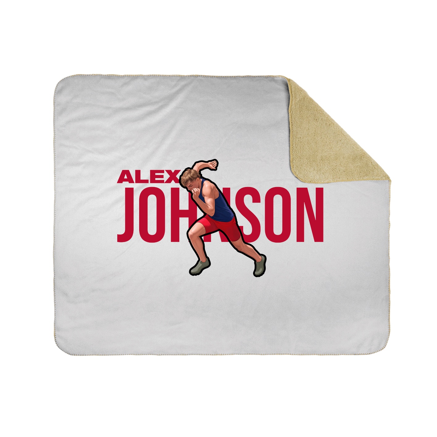 Throw Blanket — Player Name in White