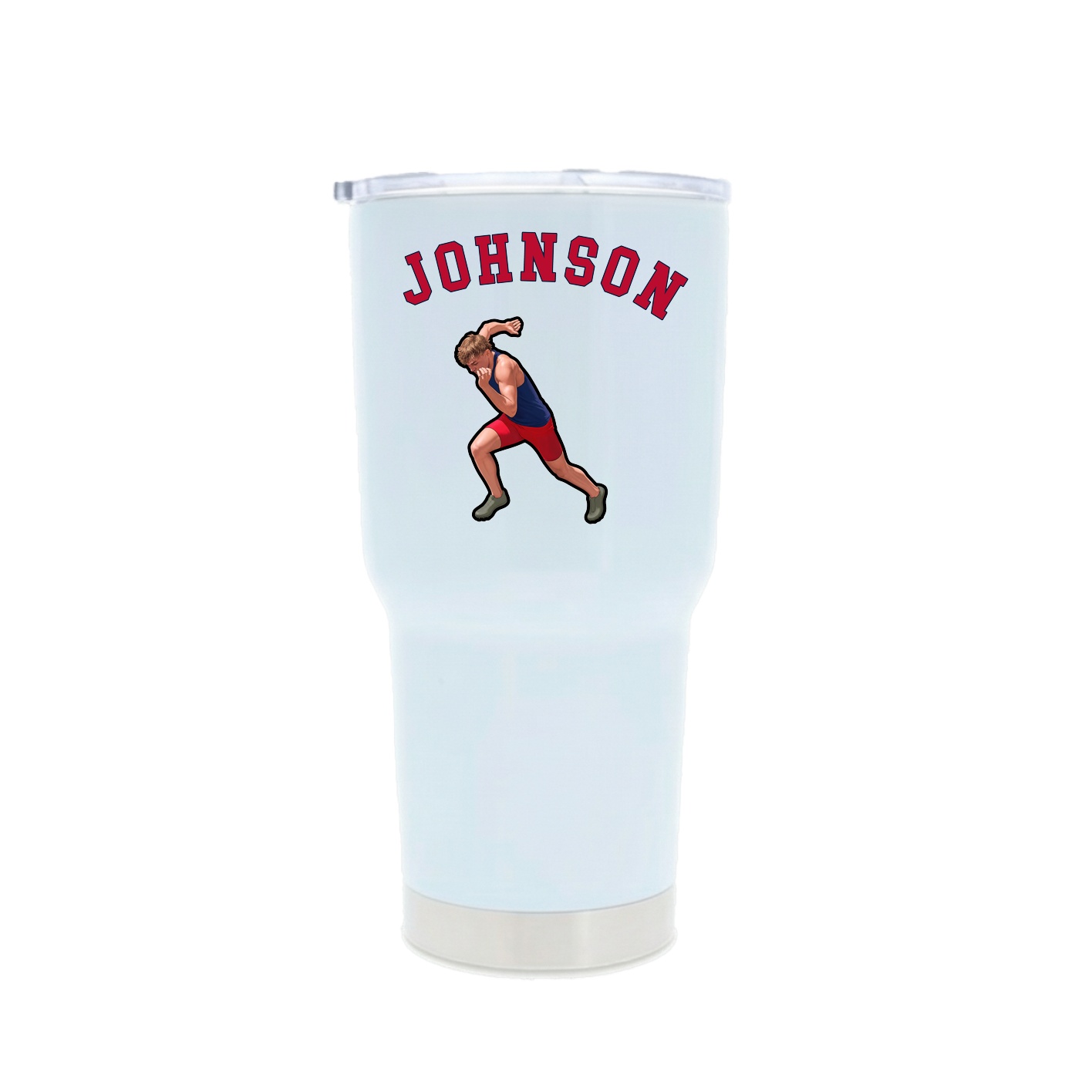 30oz Stainless Steel Tumbler — Shirsey Arch in White