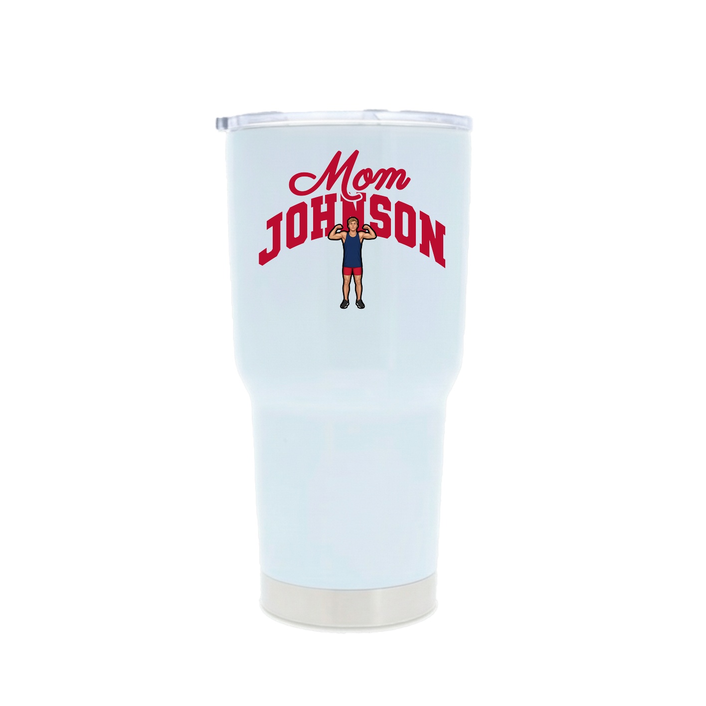 30oz Stainless Steel Tumbler — Mothers Day Arch in White