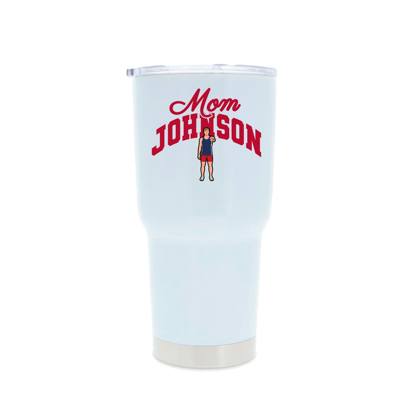 30oz Stainless Steel Tumbler — Mothers Day Arch in White
