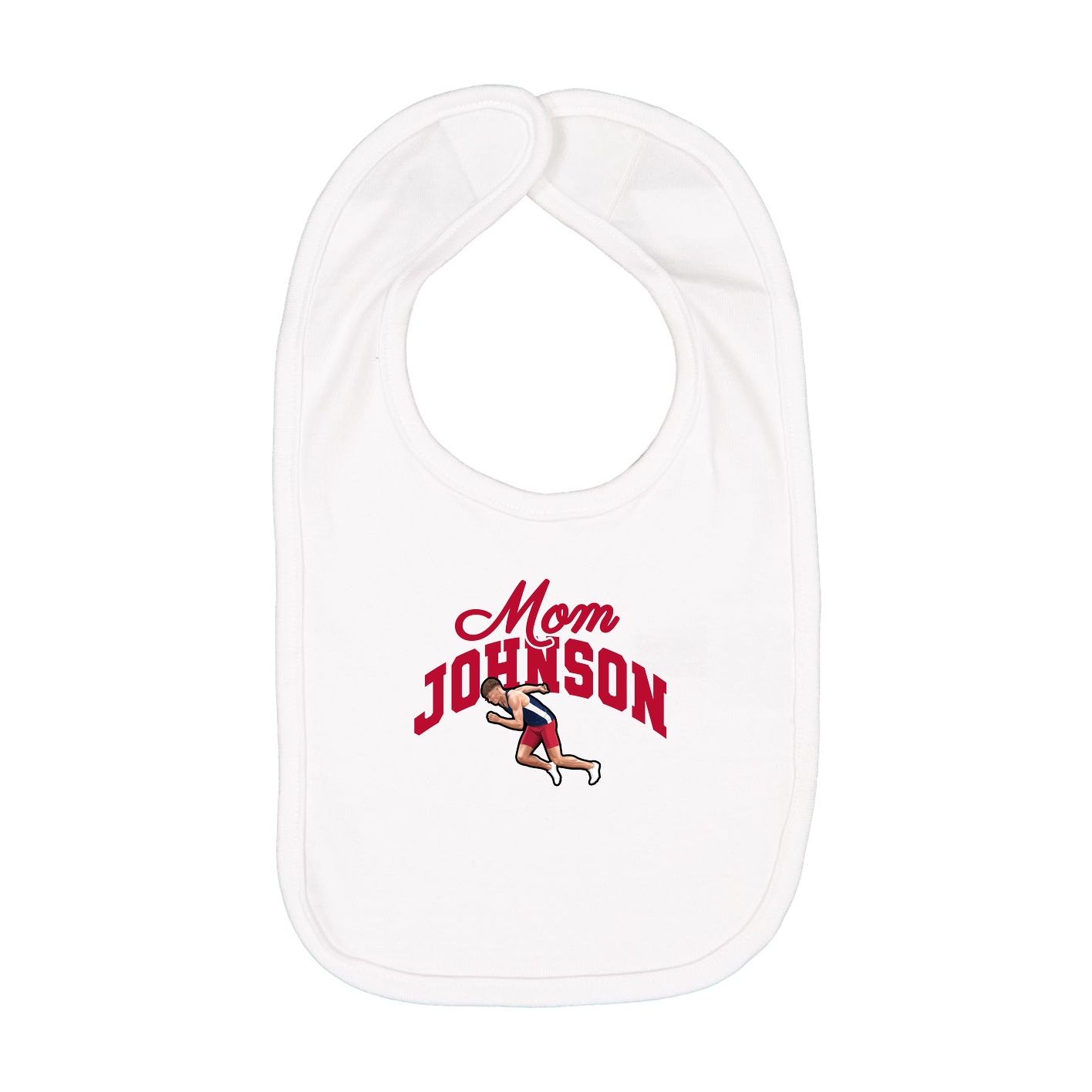 Infant Bib — Mothers Day Arch in White