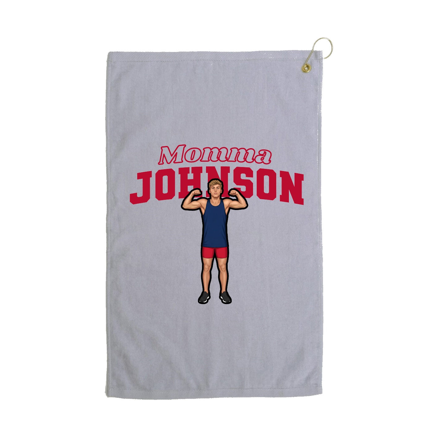 Golf Towel — Mothers Day Block in Grey