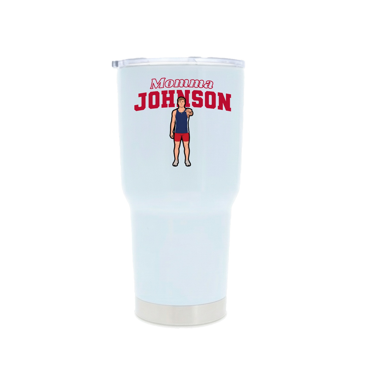30oz Stainless Steel Tumbler — Mothers Day Block in White