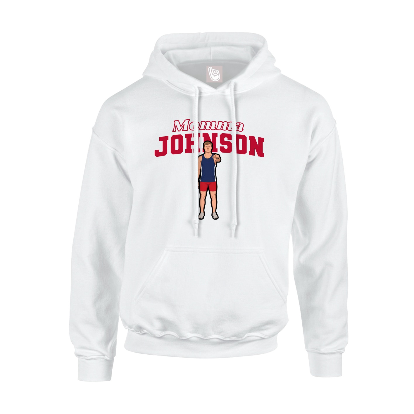 Youth Hoodie — Mothers Day Block in White