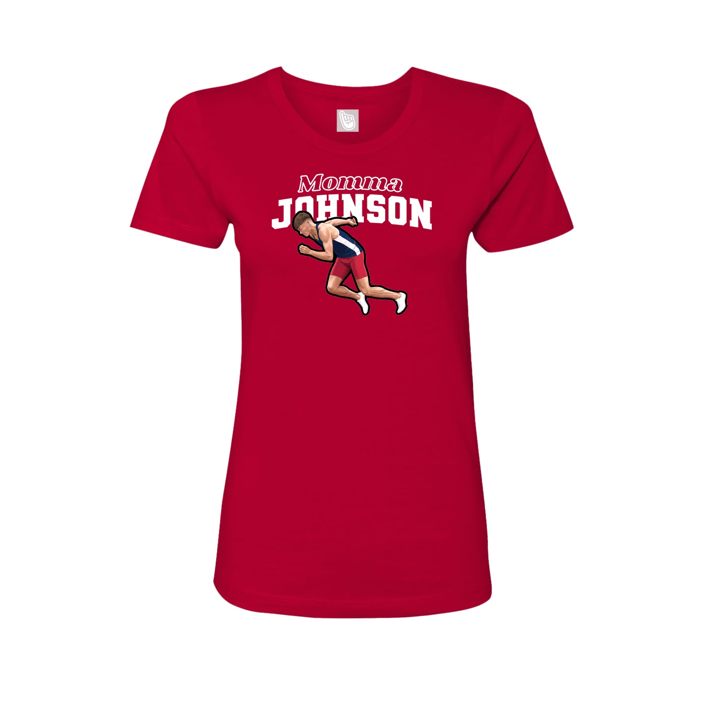 Womens Tee — Mothers Day Block in Red