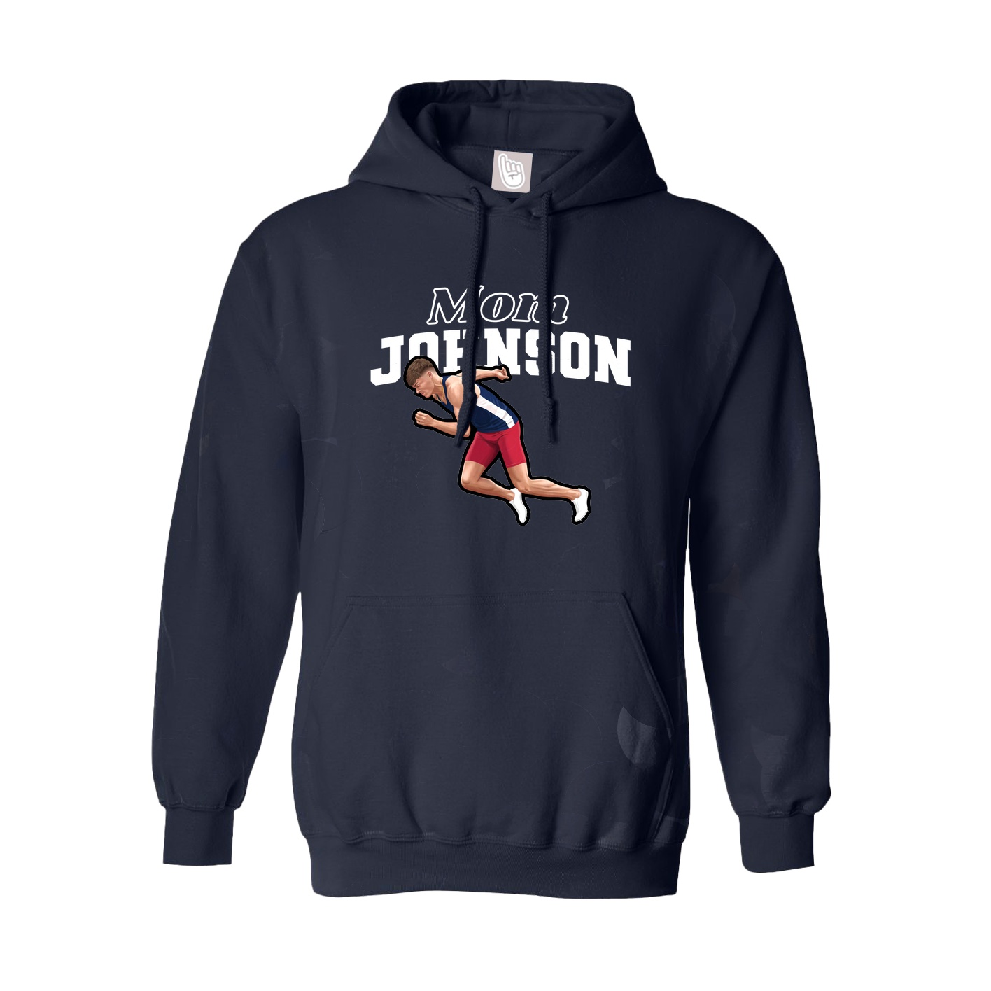 Youth Hoodie — Mothers Day Block in Navy