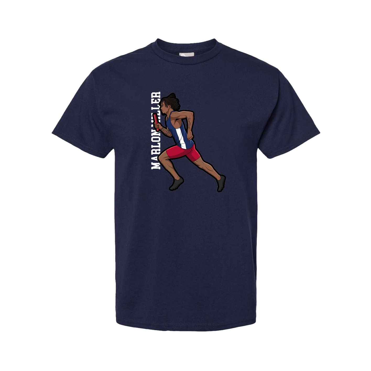 Youth Tee — Name Vertical in Navy