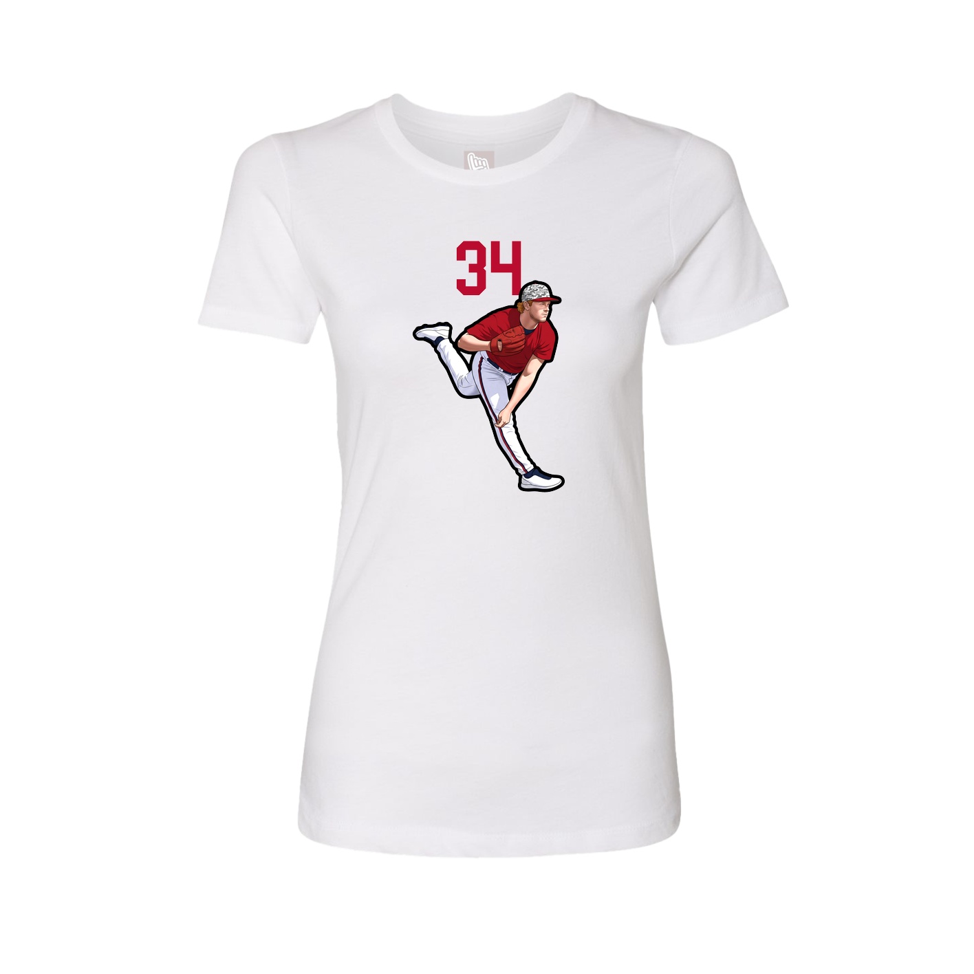 Womens Tee — Number Top in White