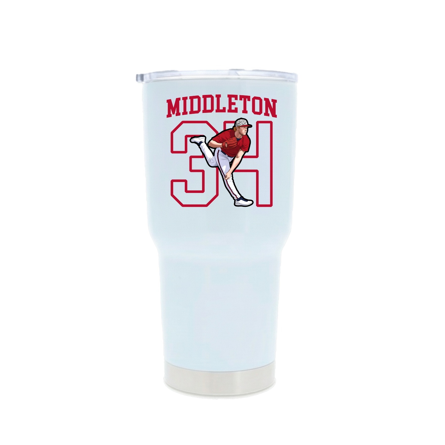 30oz Stainless Steel Tumbler — Shirsey in White