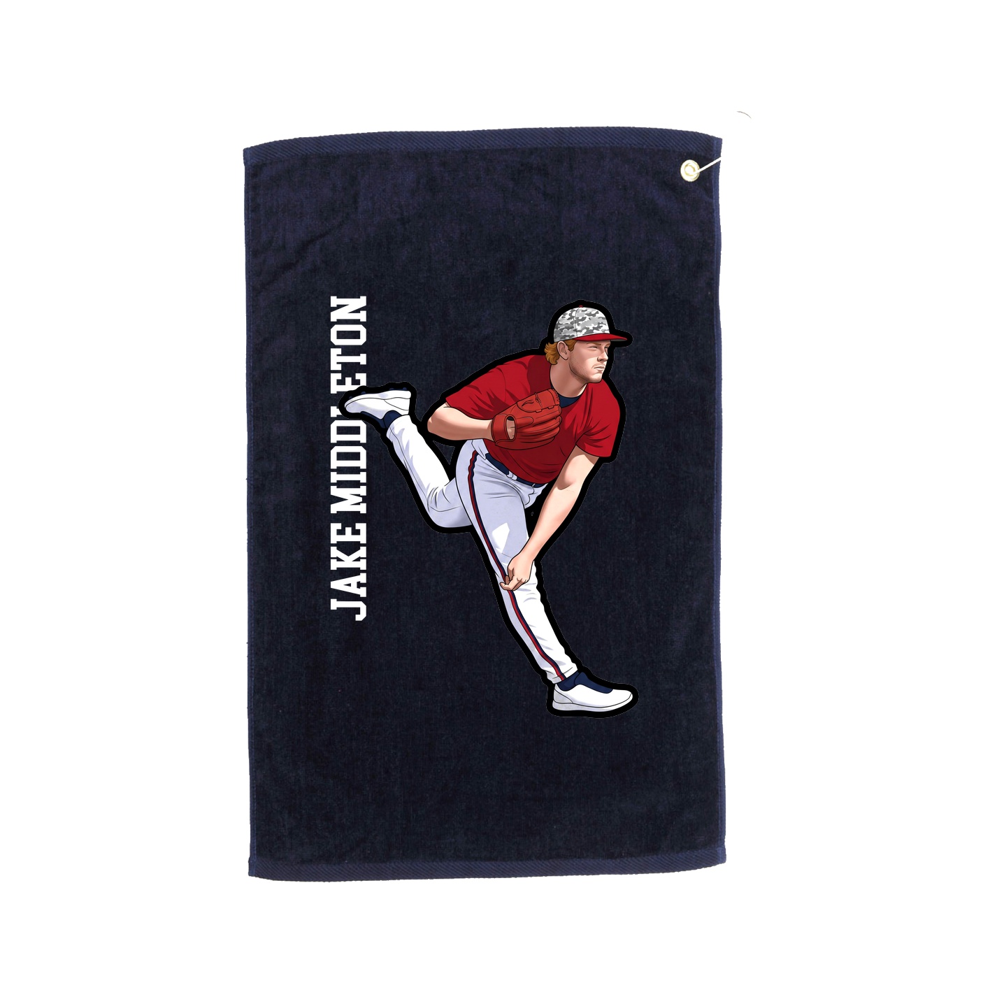 Golf Towel — Name Vertical in Navy