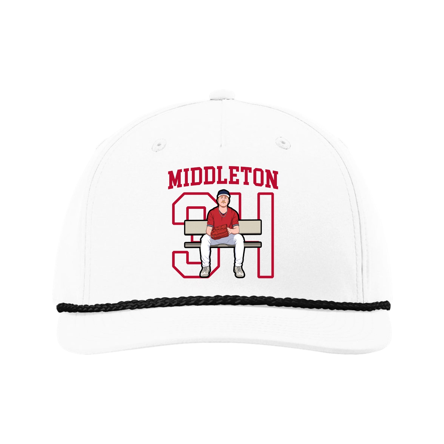 Five-Panel Classic Rope Cap — Shirsey in White